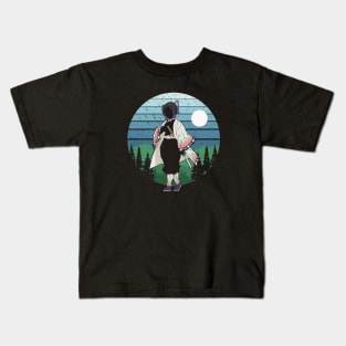 Retro Anime Shinobu Kimetsu No Yaiba Kids T-Shirt